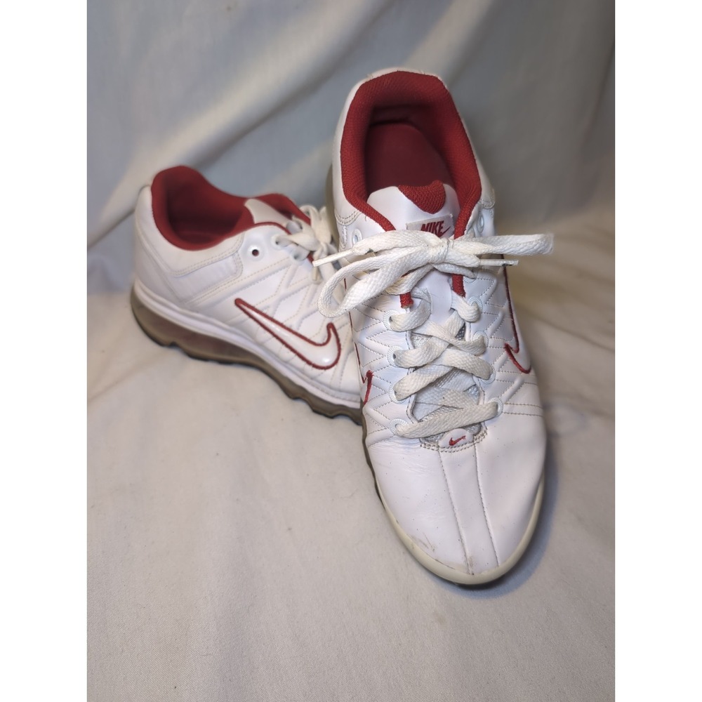 Nike Air Max 09 White Red Women's 9 Sneakers Shoes READ